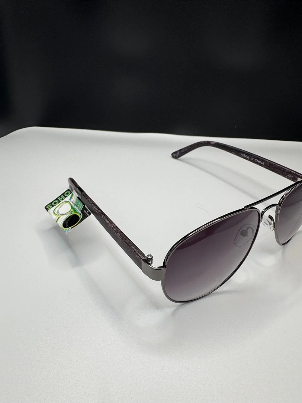 Aviator Sunglasses with Purple Gradient Lenses (3-6)
